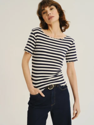 Biało-czarny top w paski Greenpoint