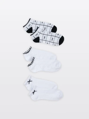 Biało-czarny zestaw skarpet 3-PAK Reporter