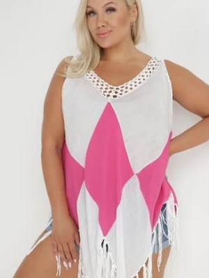 Biało-Fuksjowa Tunika Nyssaia r&f fashion