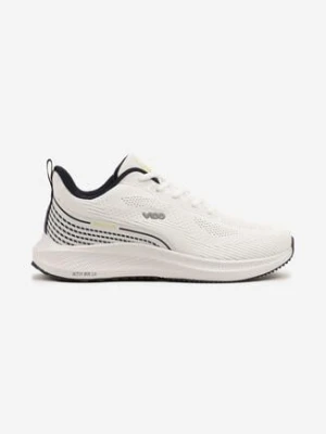 Biało-Granatowe Buty Sportowe Sneakersy z Siateczki na Piankowej Podeszwie Saralia