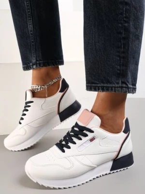 Biało-Granatowe Sneakersy Corarephis