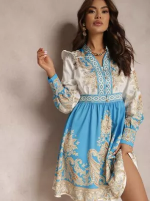 Biało-Niebieska Sukienka Basaste elsa.m by may