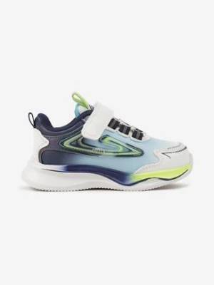 Biało-Niebieskie Buty Sportowe Sneakersy na Grubszej Podeszwie na Rzep Erislo