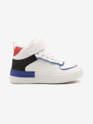 Biało-Niebieskie Buty Sportowe Sneakersy za Kostkę z Perforacją Nizana