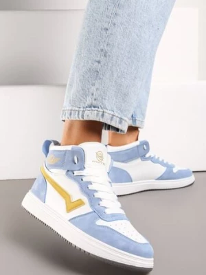 Biało-Niebieskie Sneakersy Esspina