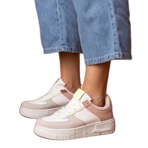 Biało-szare sneakersy sportowe na platfotmie Inna marka