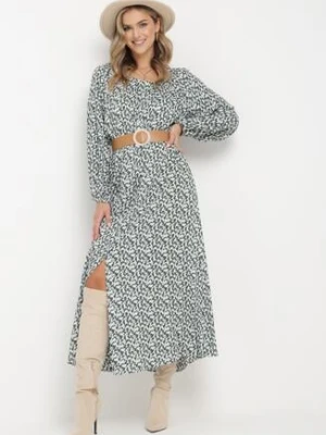 Biało-Zielona Sukienka Egona rosa