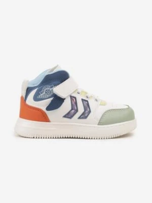 Biało-Zielone Buty Sportowe Sneakersy ze Skórzaną Wkładką i Perforacją Seadrie bessky