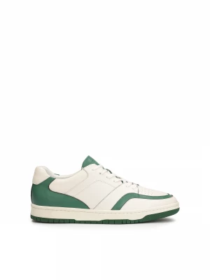 Biało-zielone sneakersy męskie Kazar