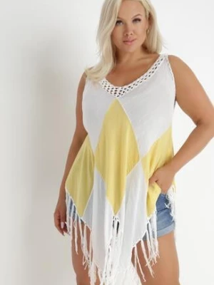 Biało-Żółta Tunika Nyssaia r&f fashion