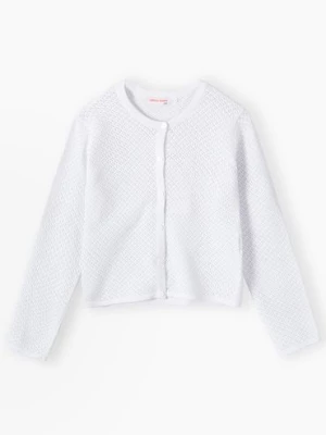 Biały ażurowy sweter dla dziewczynki Lincoln & Sharks by 5.10.15.