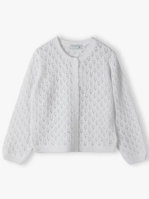 Biały ażurowy sweter dla dziewczynki - Max&Mia Max & Mia by 5.10.15.