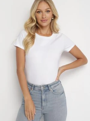 Biały Basicowy T-shirt Acatine glo-story