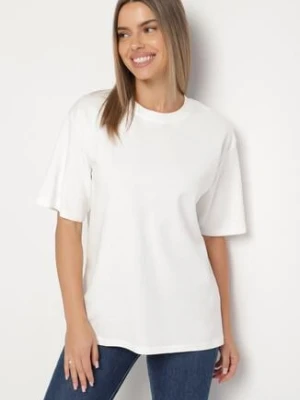 Biały Bawełniany Klasyczny T-shirt Merovira m&d fashion