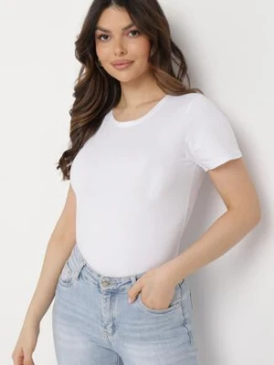 Biały Bawełniany T-shirt o Klasycznym Kroju Zilira Ideal
