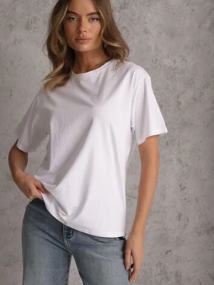 Biały Bawełniany T-shirt o Kroju Oversize Neduna romee's