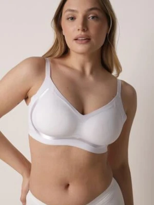 Biały Biustonosz z Usztywnianymi Miseczkami i Transparentną Wstawką Zeriga