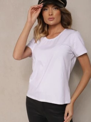 Biały Casualowy Bawełniany T-shirt Ilanira