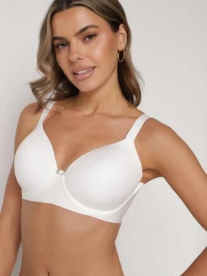 Biały Gładki Biustonosz Klasyczny Idahlina love magnolia