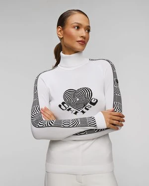 Biały Golf Narciarski Damski Newland Everline