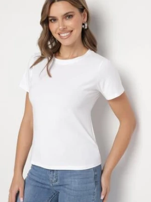 Biały Klasyczny T-shirt z Bawełny Lorali j.style