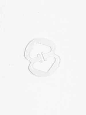 Biały klips do ściągania ramiączek biustonosza POUPEE