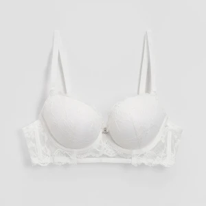 Biały koronkowy biustonosz super push-up House