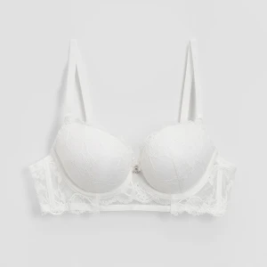 Biały koronkowy biustonosz super push-up House