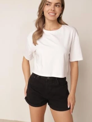 Zdjęcie produktu Biały Krótki T-shirt Oversize Lilu Glo-story