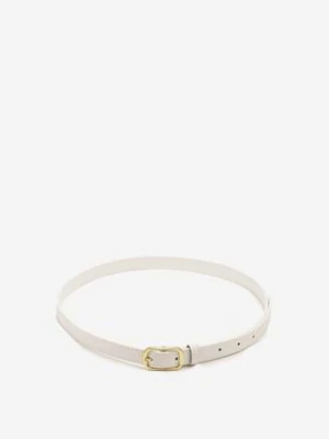 Biały Pasek z Metalową Klamrą Mevurea jordan