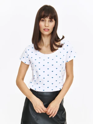 Biały printowany top Top Secret