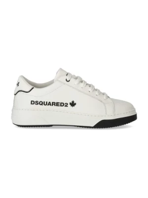 Biały Skórzany Bumper Sneaker z Logo Dsquared2