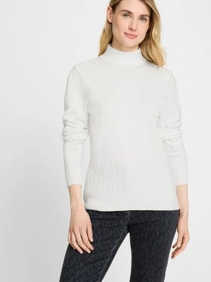Biały sweter damski Eva ze stójką – Cosmic Chic Olsen