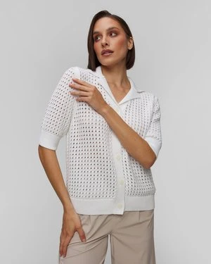 Biały Sweter Damski Varley Ellie Knit Shirt