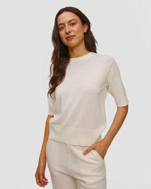 Biały Sweter Z Kaszmiru Damski Allude