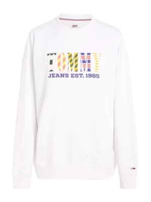 Biały Sweter z Zamkiem Tommy Jeans