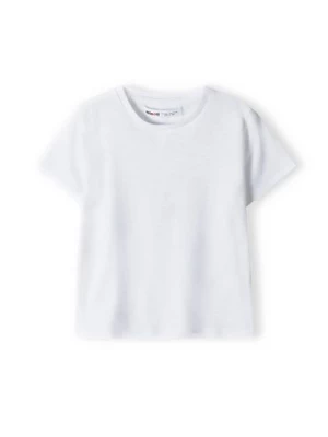 Biały t-shirt bawełniany basic dla niemowlaka Minoti