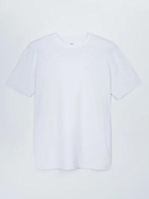 Biały t-shirt bez nadruków