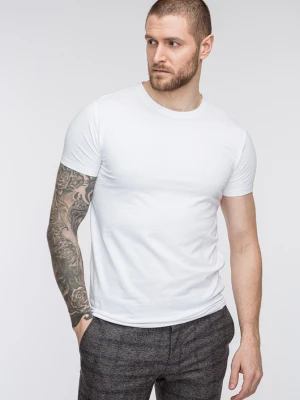 Biały T-shirt CLAUDIO TSBS000074 Giacomo Conti