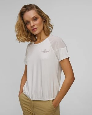 Biały T-shirt Damski Aeronautica Militare