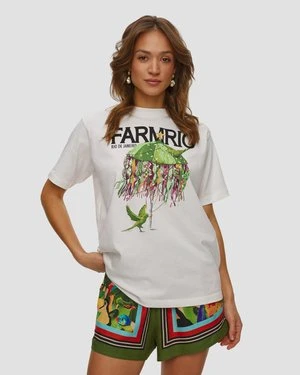 Biały T-shirt Damski Farm Rio