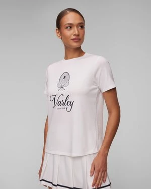Biały T-shirt Damski Varley Coventry Branded Tee