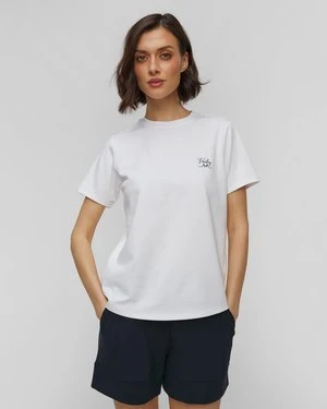 Biały T-shirt Damski Varley Mattie Branded Tee