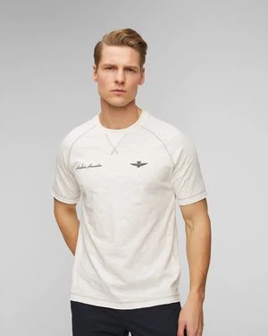 Biały T-shirt Męski Aeronautica Militare