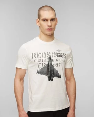 Biały T-shirt Męski Aeronautica Militare