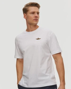 Biały T-shirt Męski Aeronautica Militare