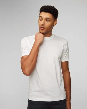 Biały T-shirt Męski Hugo Boss Tiburt