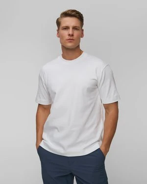 Biały T-shirt Męski Sunspel