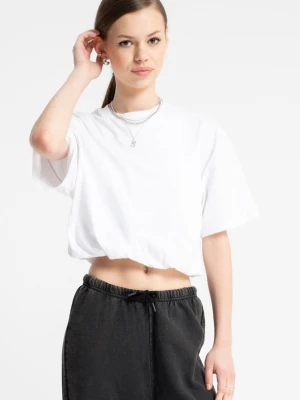 Biały t-shirt o kroju bubble Reporter Young