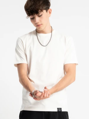 Biały t-shirt REGULAR bez nadruków Reporter